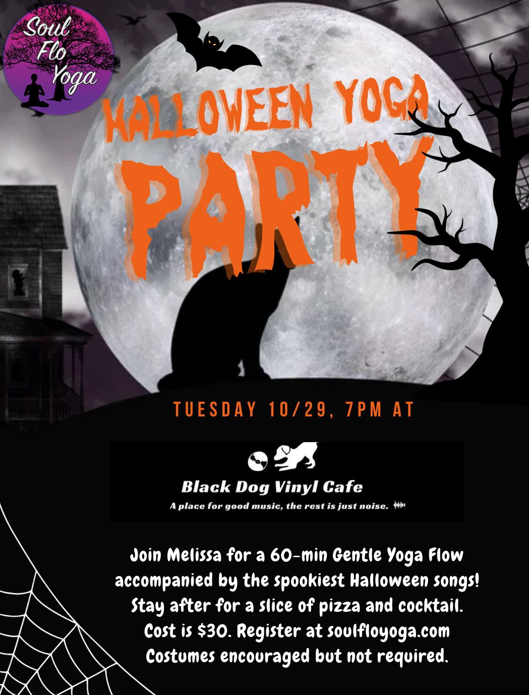 Halloween Yoga Party at Black Dog Vinyl Cafe