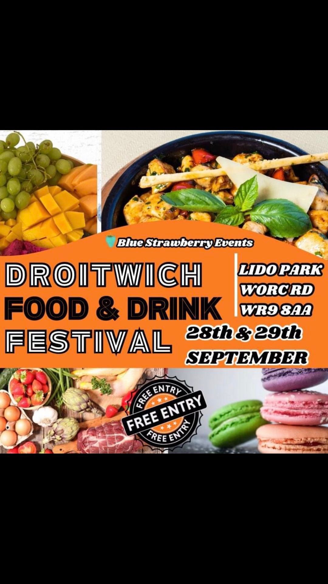 DROITWICH AUTUMN FOOD & DRINK FESTIVAL FREE ENTRY Artisan Food Festival Plus Tribute Music!  