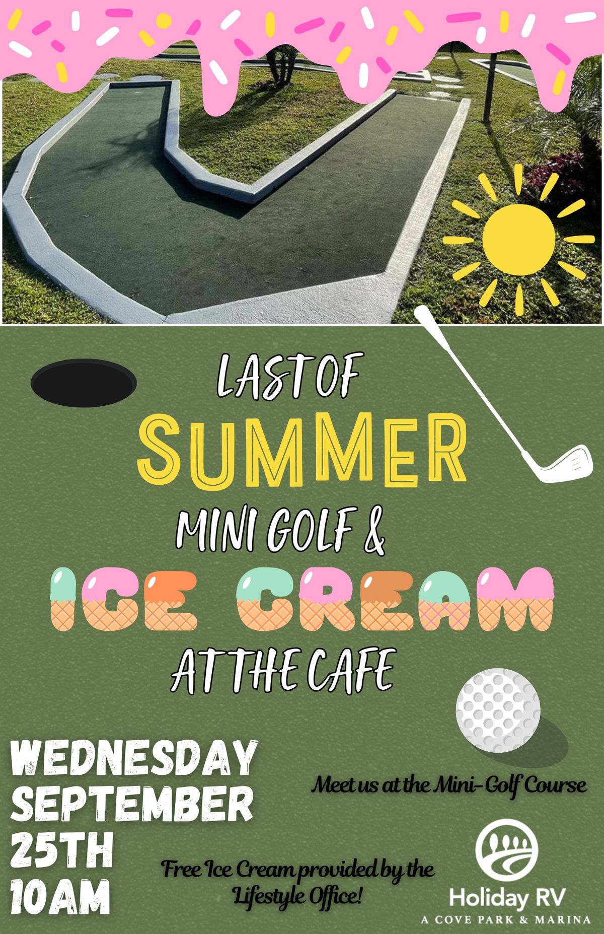 Mini Golf & Ice Cream at the Cafe