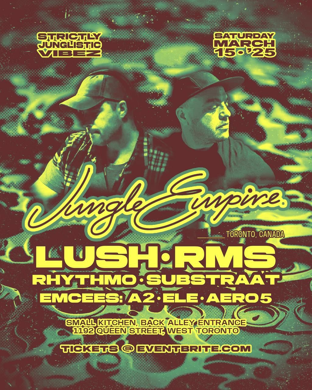 Jungle Empire presents  LUSH+RMS support RHYHMO, SUBSTRAAT