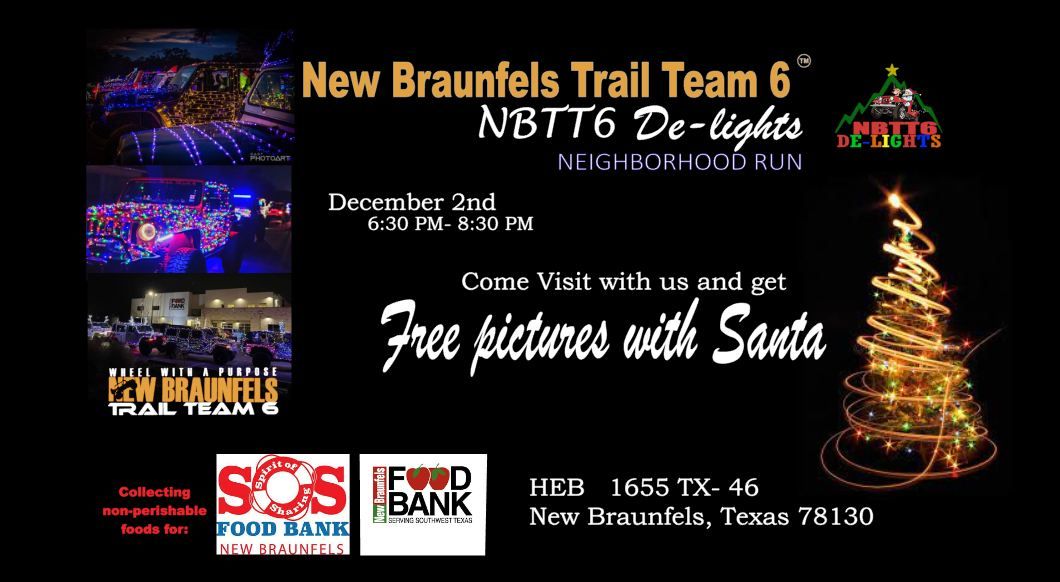 NBTT6 De-Lights OPEN JEEP MEET & FREE PICTURES WITH SANTA