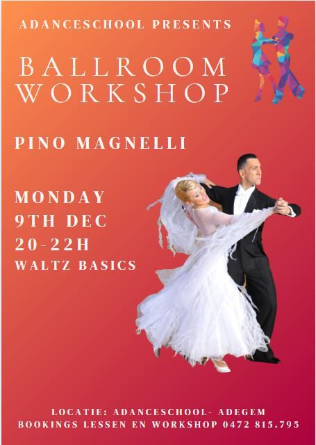 Ballroom workshop; Slow waltz Basics with Maestro Pino Magnelli