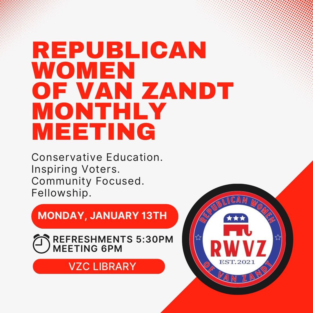 Republican Women of Van Zandt Meeting