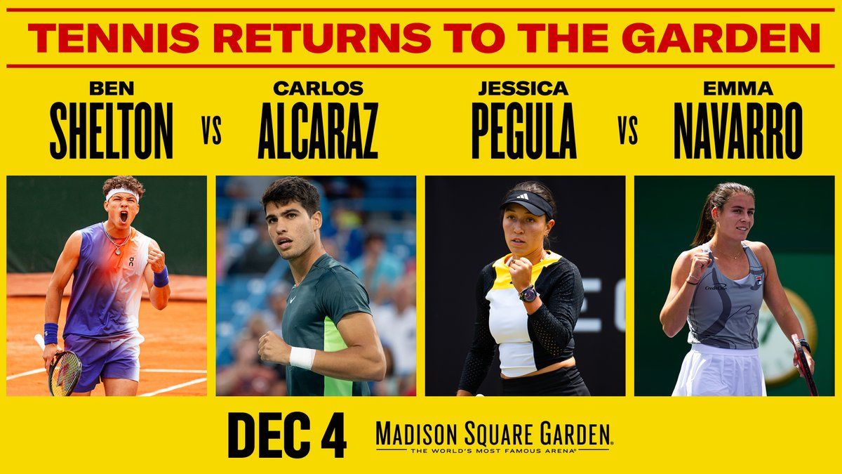 The Garden Cup: Carlos Alcaraz vs. Ben Shelton & Jessica Pegula vs. Emma Navarro