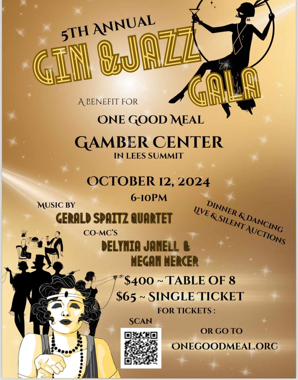 Gin & Jazz - Annual Gala, Benefiting One Good Meal