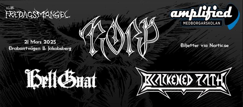 Korp + HellGoat + Blackened Path Live @Klubb Fredagsmangel