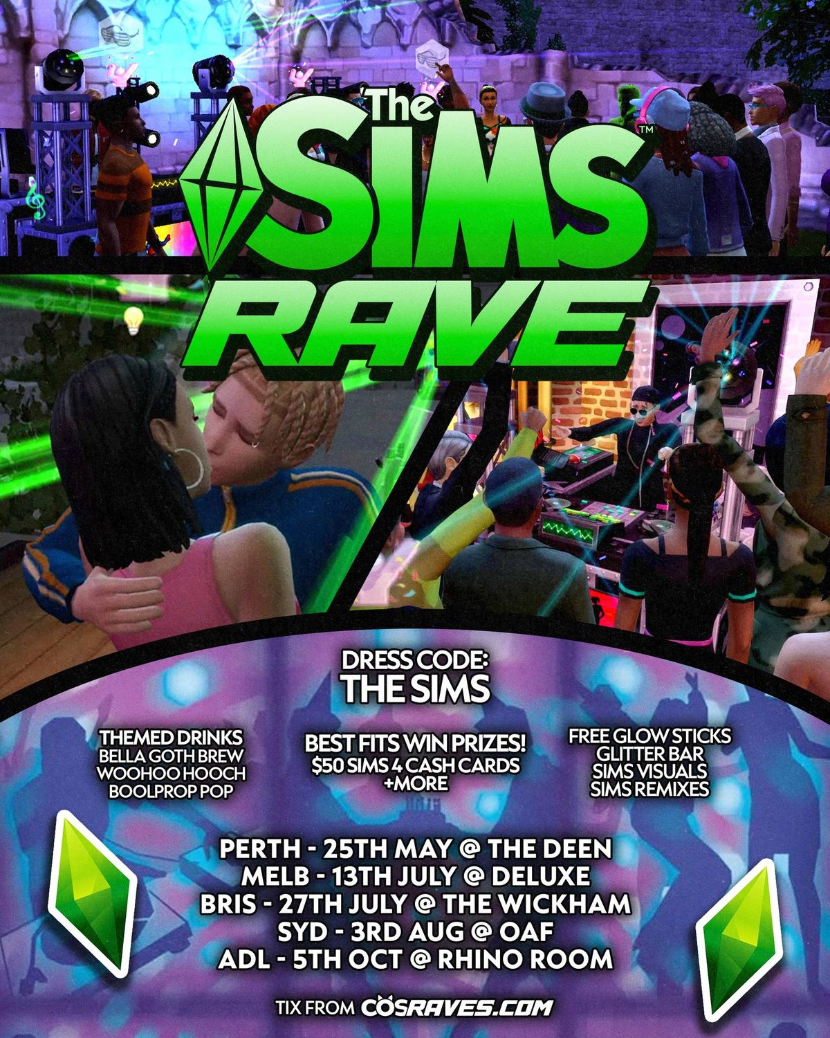 Sims Rave Adelaide