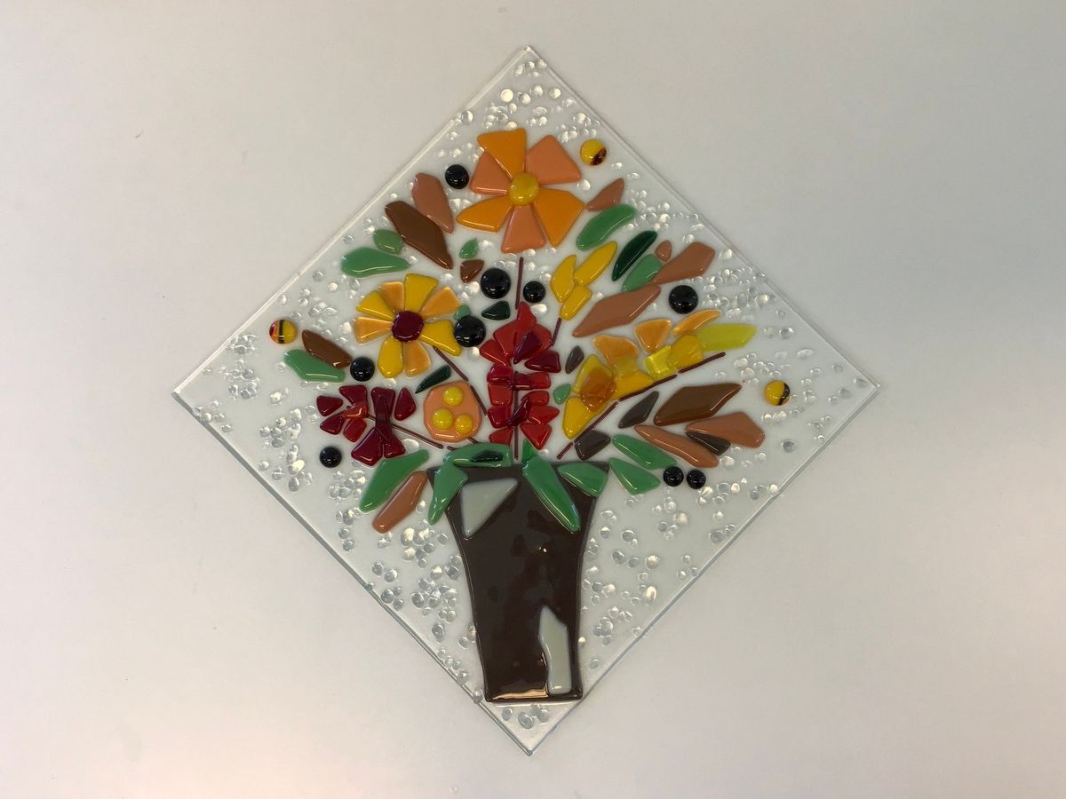 Adult Fused Glass Autumn Bouquet