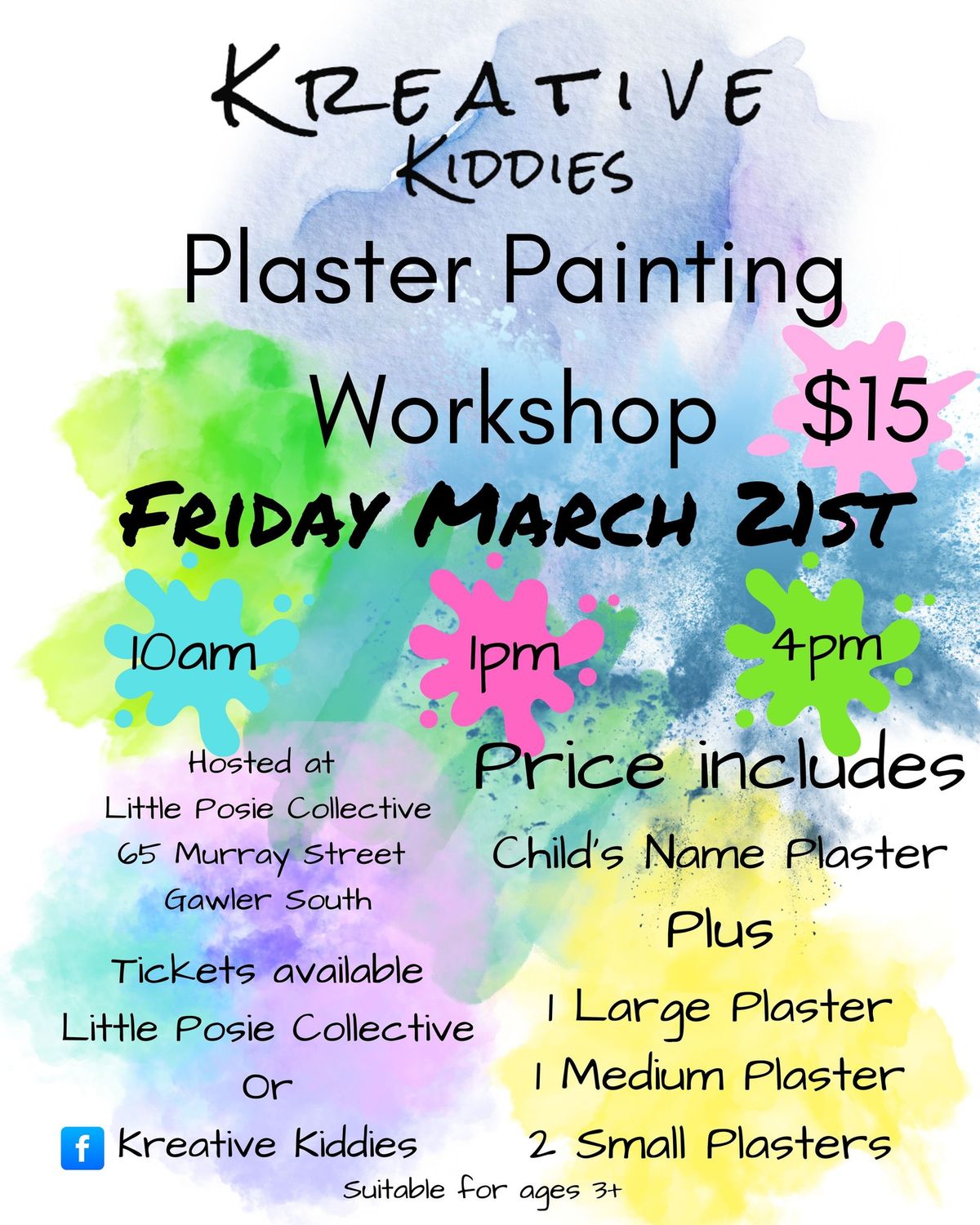 Plaster Painting Workshop at Little Posie Collective