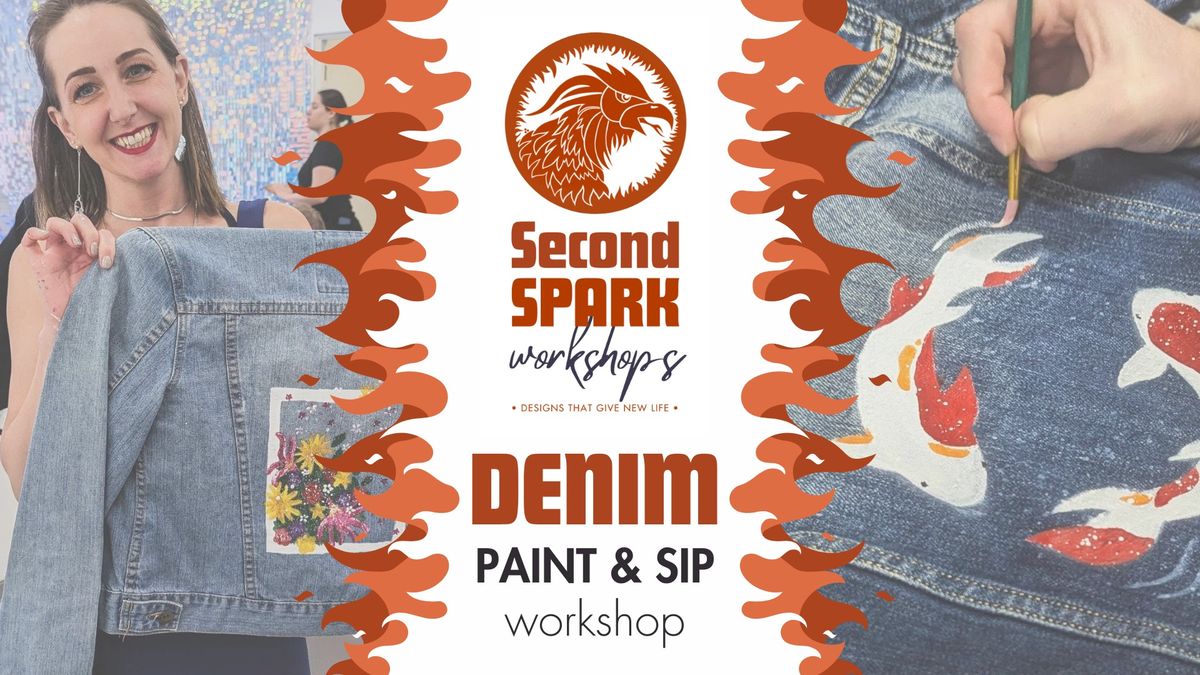 Sustainable Denim Paint & Sip Workshop with Second Spark Studios