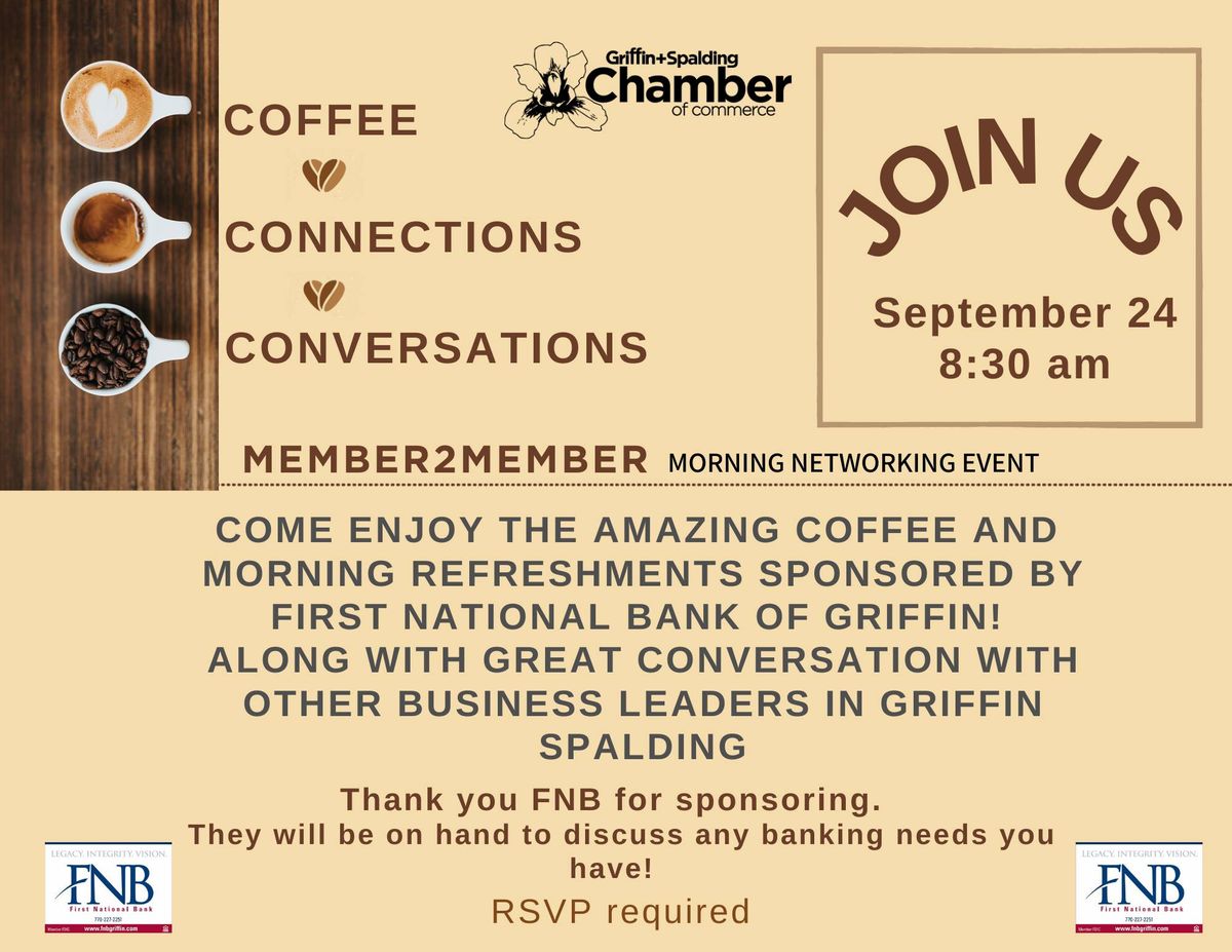 Join us!  Coffee and Connections with the Chamber