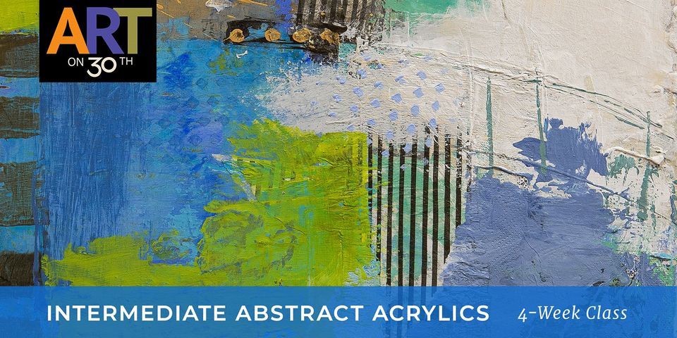 WED  PM - Intermediate Abstract Acrylic Painting with Kristen Guest