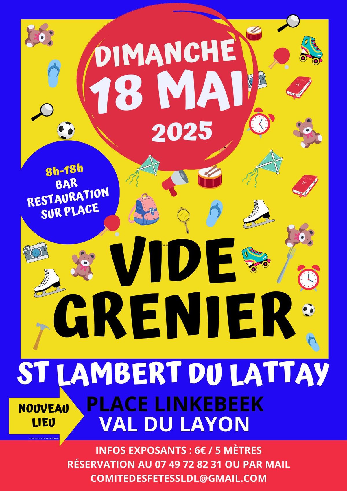 VIDE GRENIER 18 MAI 2025