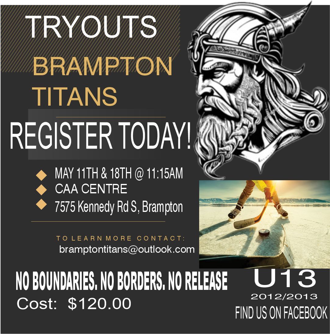 U13 (2012-2013) Brampton Titans Hockey Tryouts