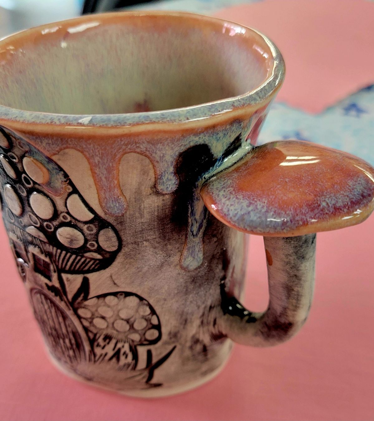 Pottery Mushroom Mug