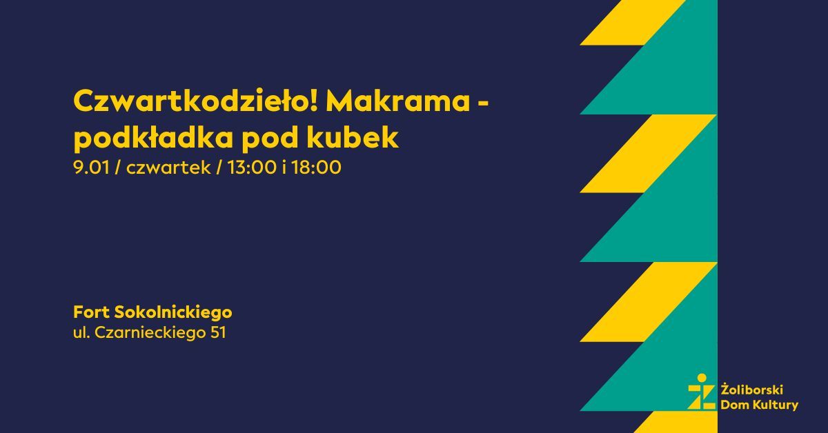 Czwartkodzie\u0142o! Makrama - podk\u0142adka pod kubek