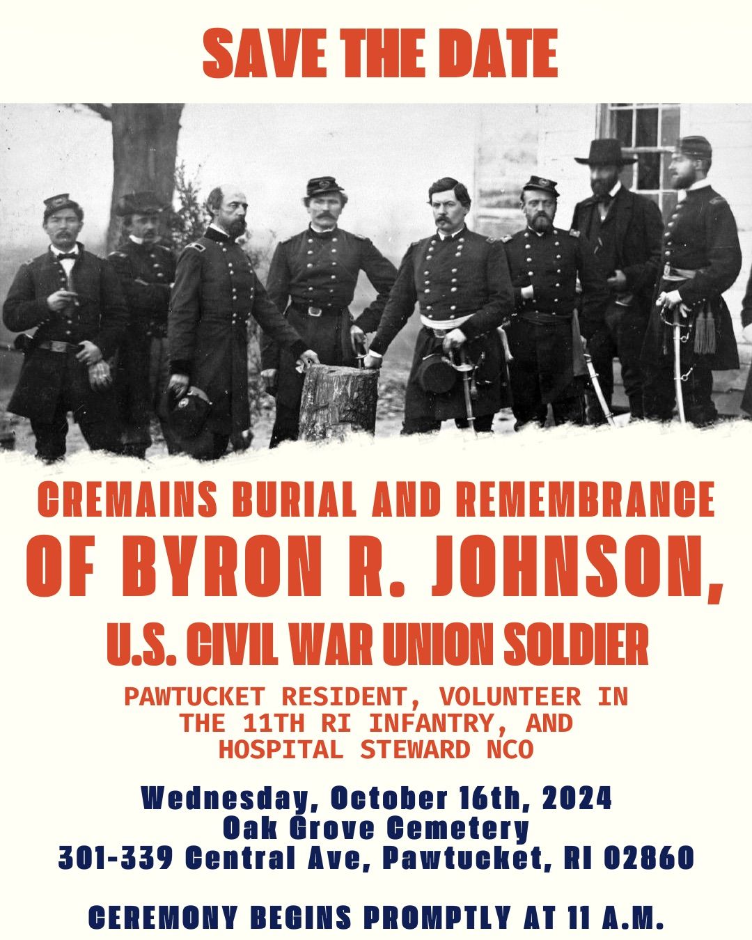 Burial of Hospital Steward Byron Johnson, 11th Rhode Island Volunteers