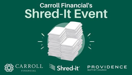Carroll Financial's Shred-It Event