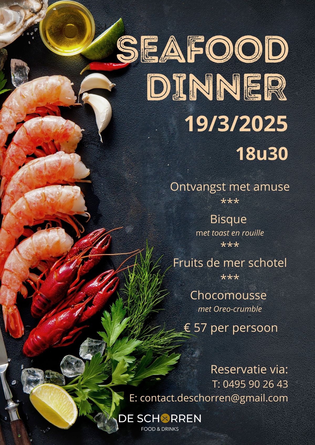 Seafood Dinner - Fruits de Mer 