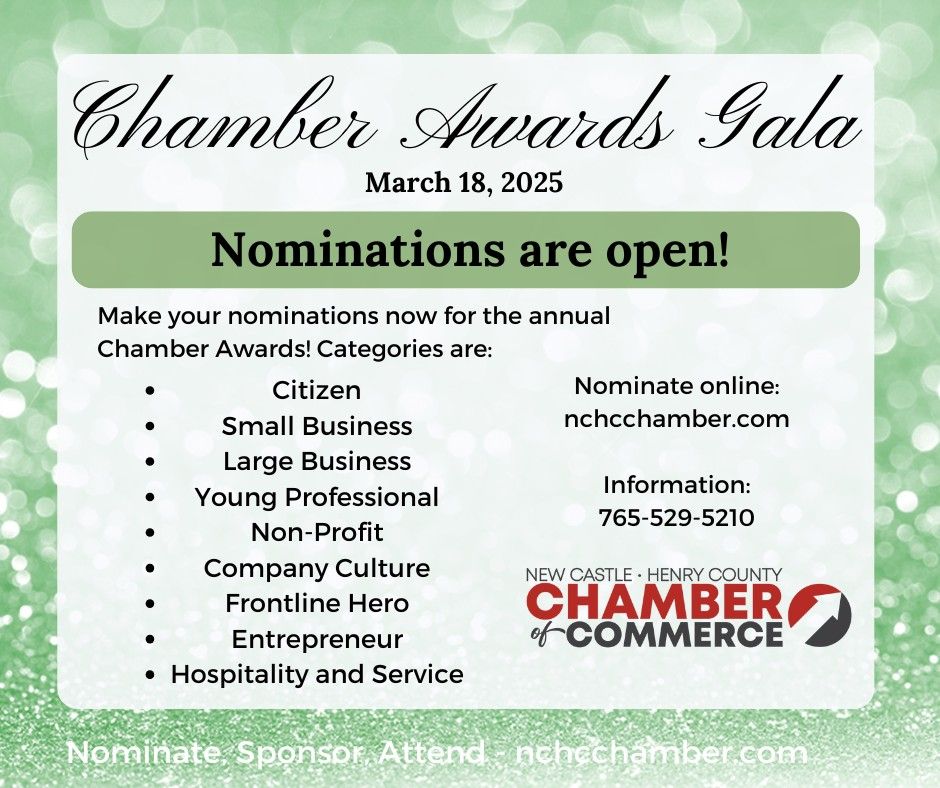 Chamber Awards Gala Nominations & Sponsorships Are Open!