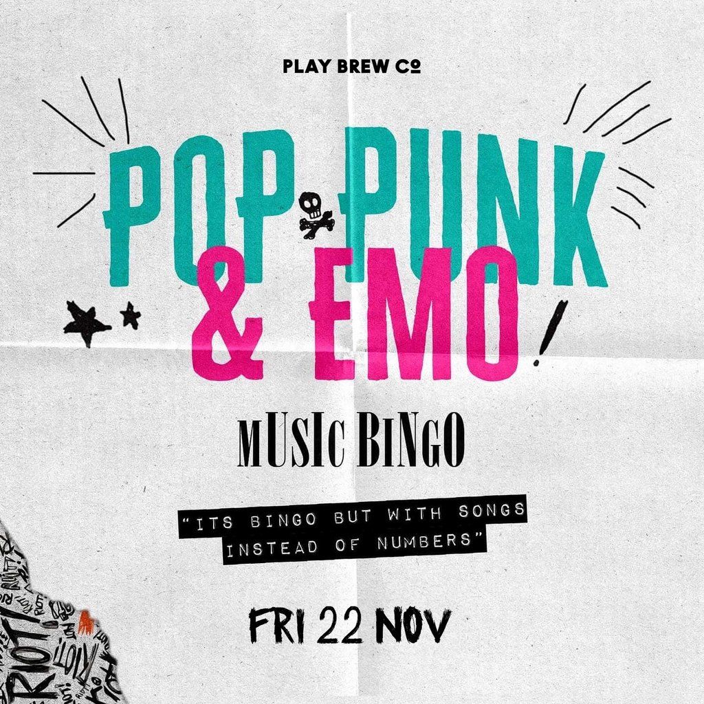 Pop Punk & Emo Music Bingo