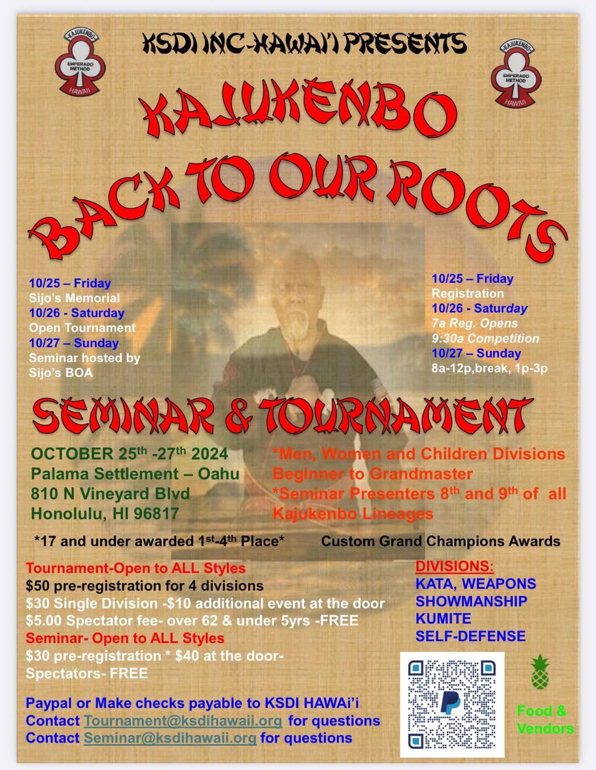 KAJUKENBO "BACK TO OUR ROOTS" Seminar & Tournament 