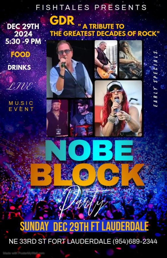 GDR A Tribute to the Greatest Decades of Rock is back to rock the block on Sunday Dec 29th NOBE 