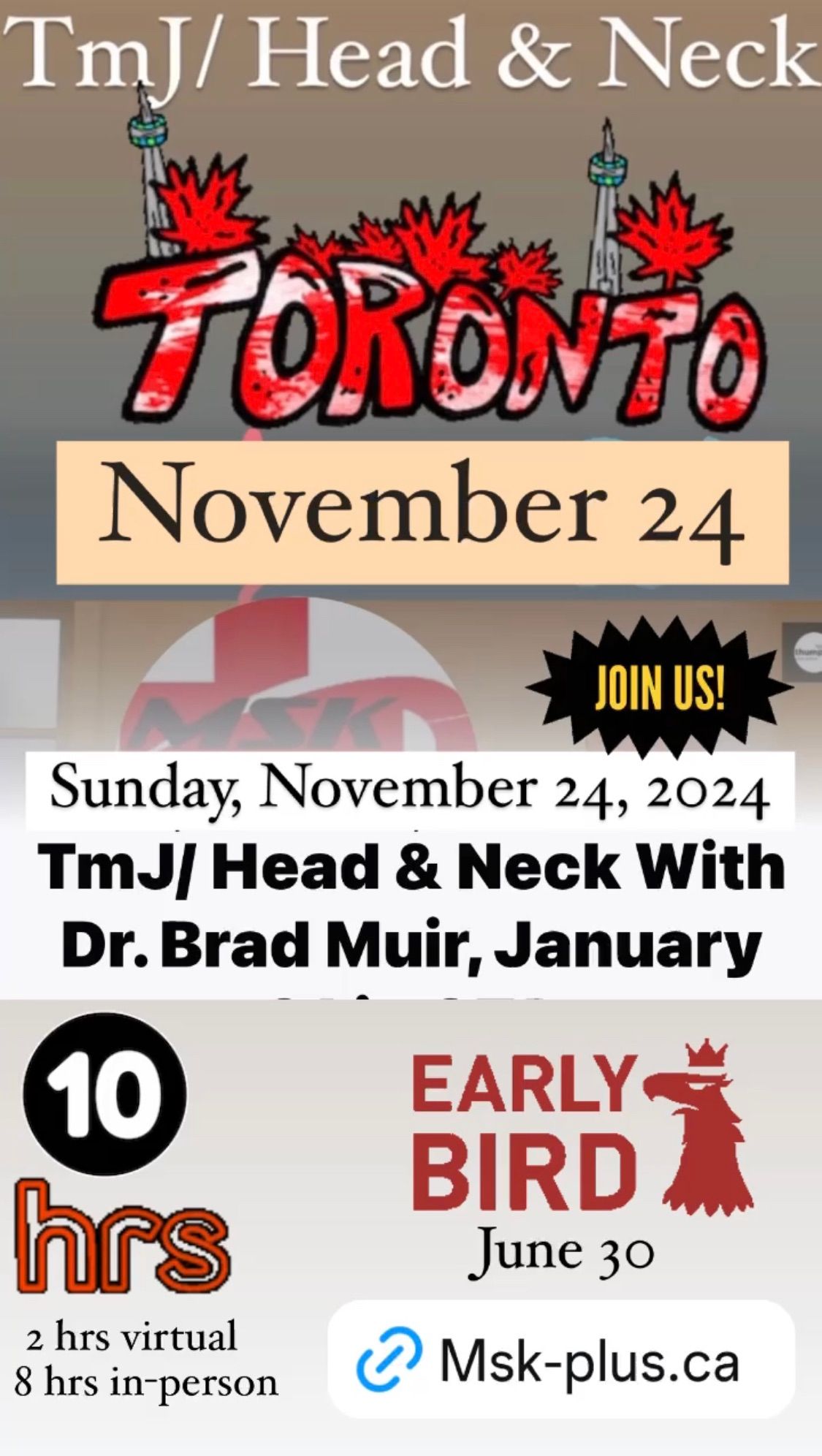 TMJ & Head \/ Neck - Assessment and Management - Toronto - Nov. 24 early rate ends June 30