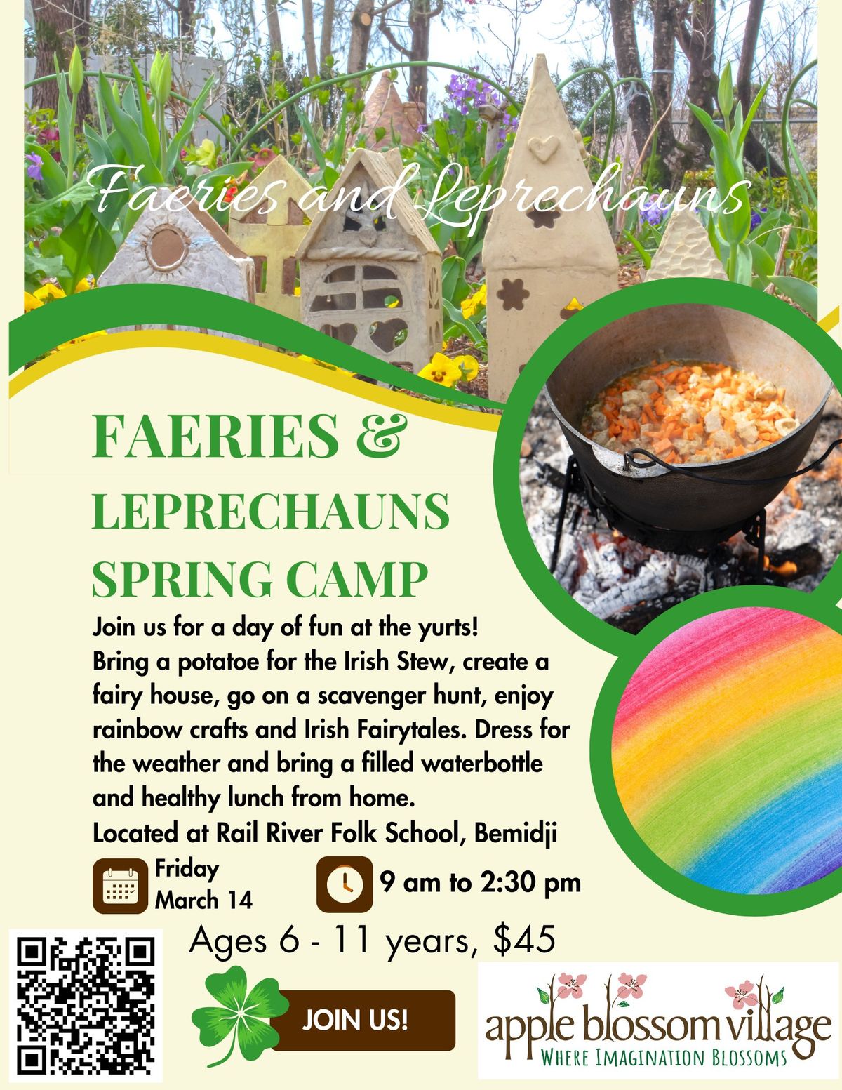 Faeries and Leprechauns Day Camp for ages 6 - 11 years