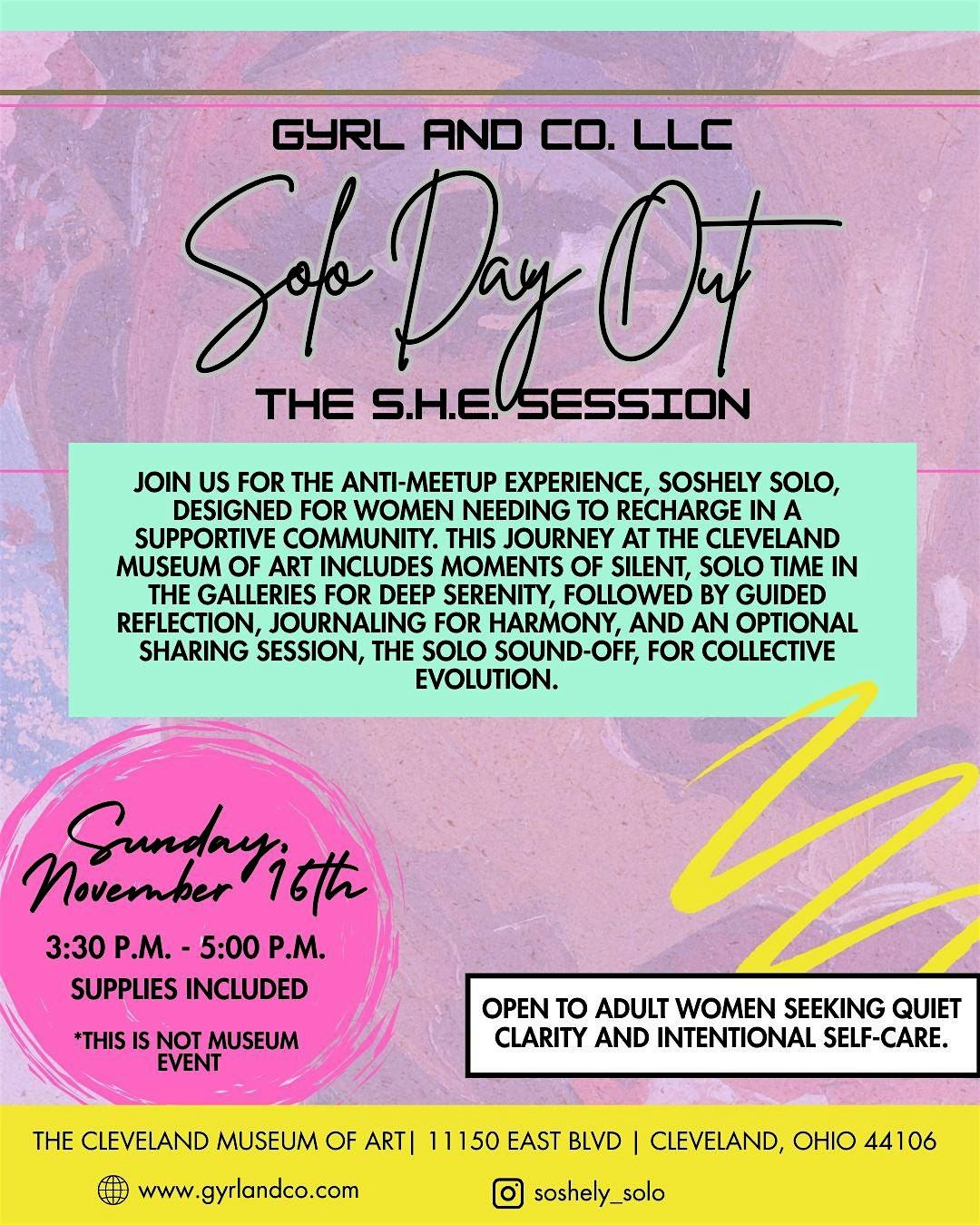 Solo Day Out: A SHE Session Experience