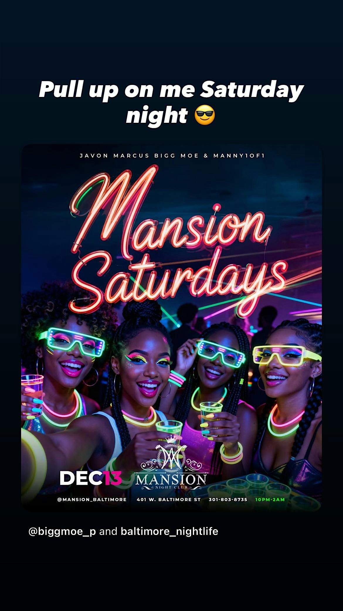 Mansion Saturdays Glow Party