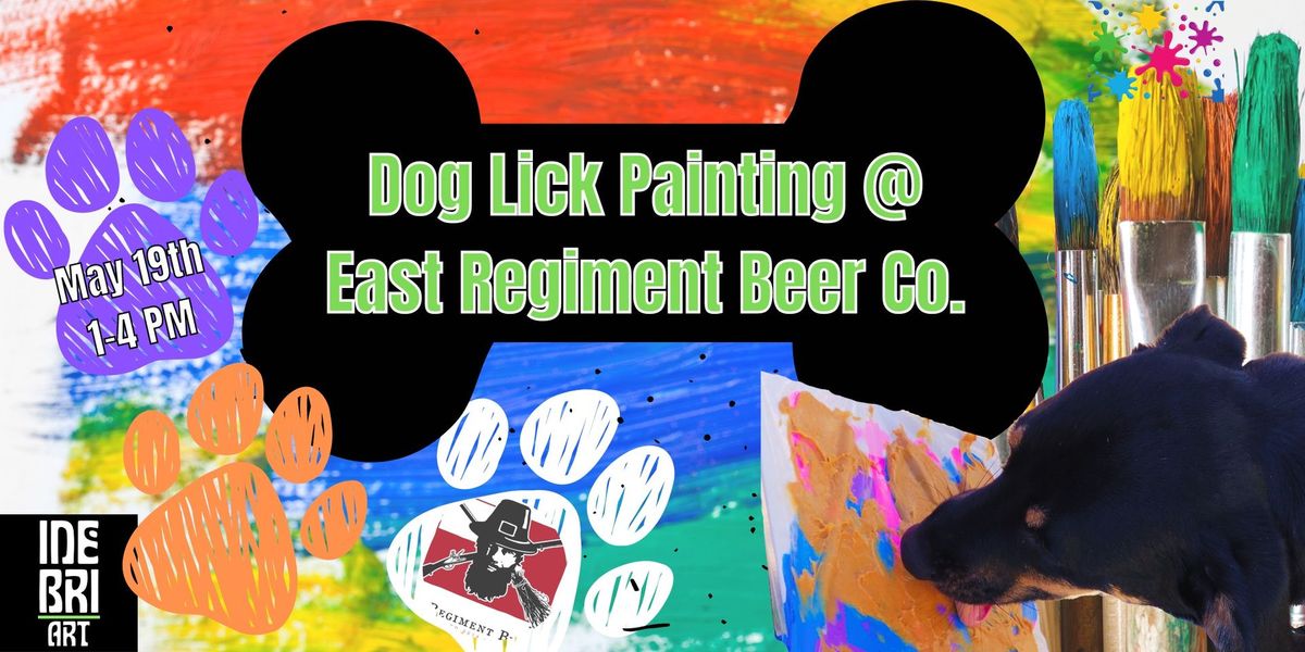 Dog "Lick Painting" At  East Regiment Beer Co.