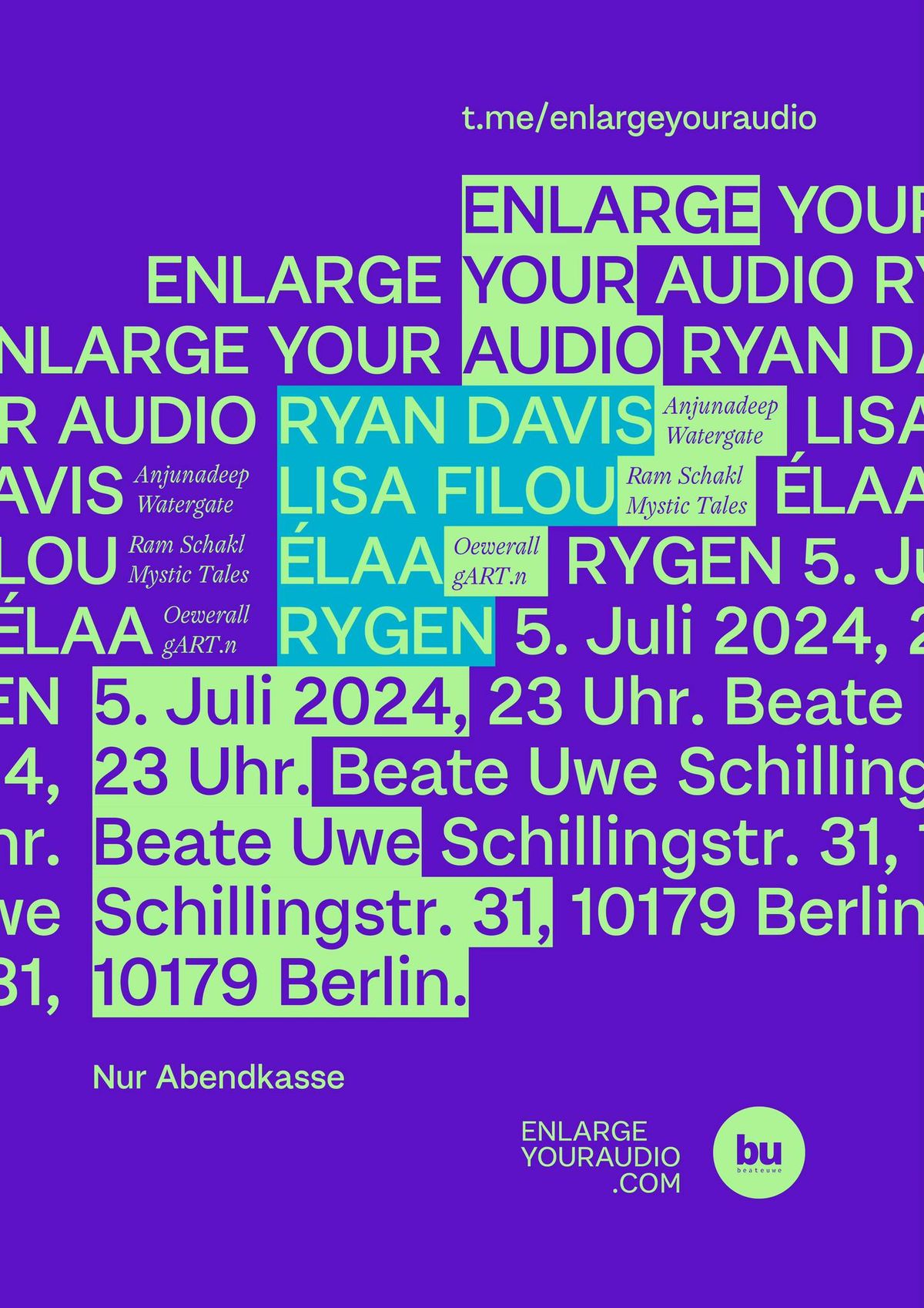 Enlarge Your Audio: RYAN DAVIS + LISA FILOU + \u00c9LAA + RYGEN