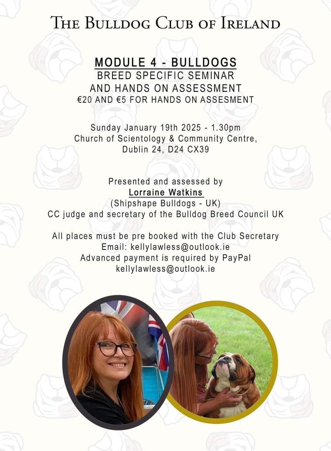 Bulldog Club of Ireland Module 4 Breed Specific Seminar with Hands-On Assessment 