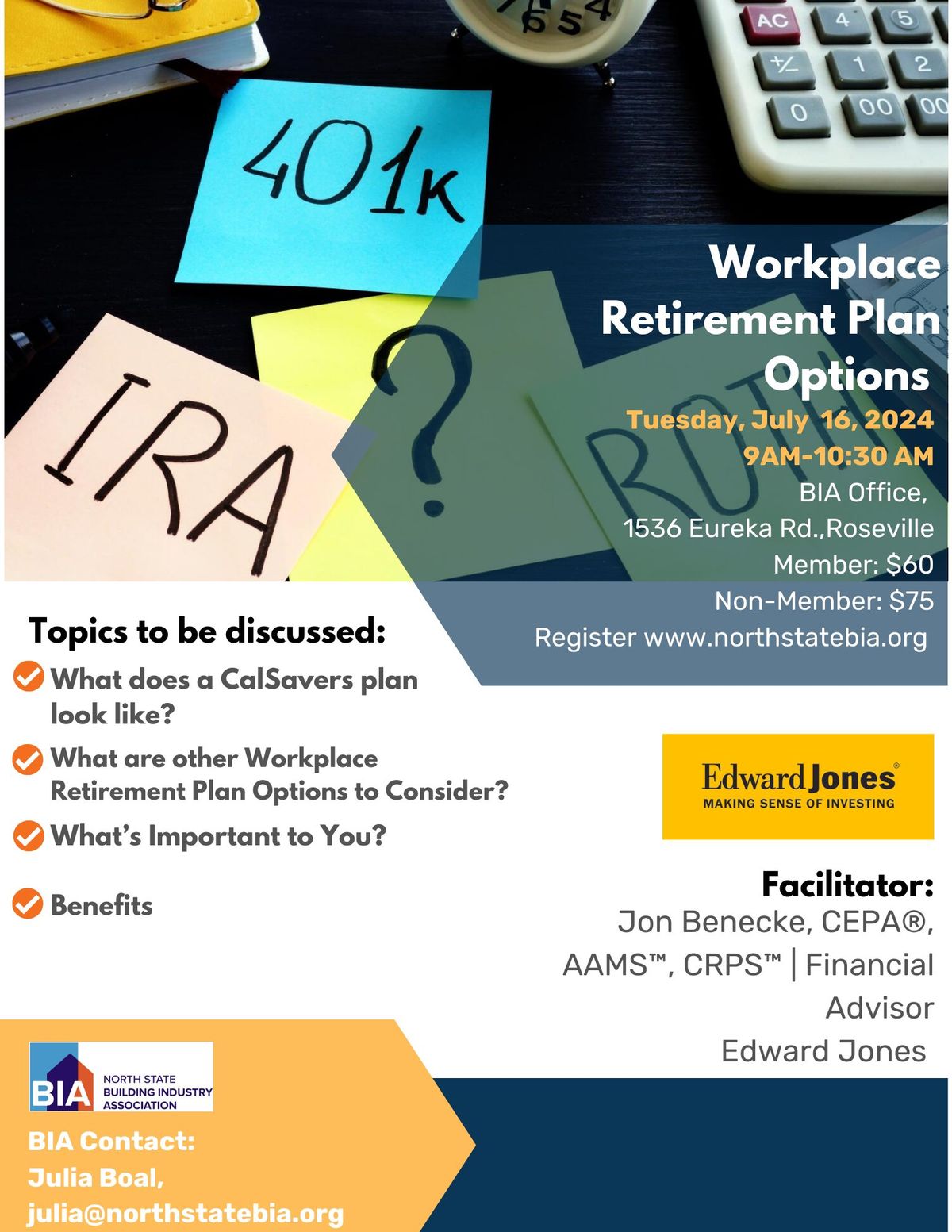 Workplace Retirement Plan Options 