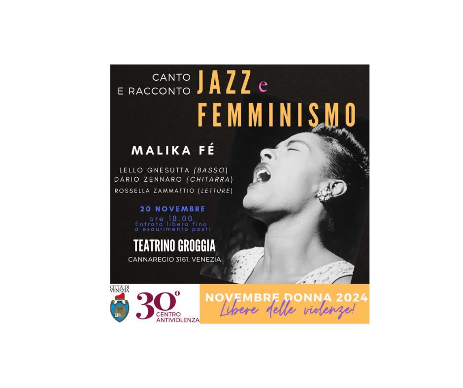 NOVEMBRE DONNA - CANTO E RACCONTO JAZZ e FEMMINISMO