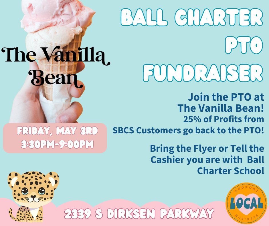 SBCS PTO ? Ice Cream Fundraiser at The Vanilla Bean
