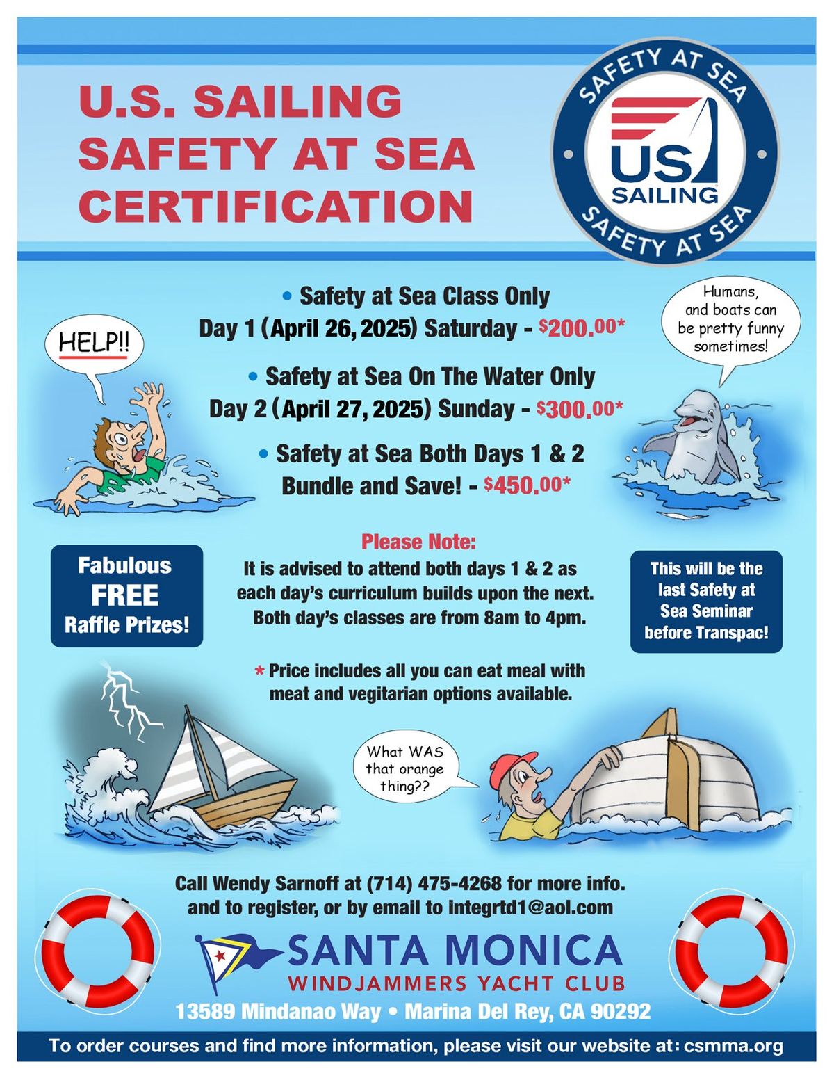 US Sailing Sanctioned Offshore Safety at Sea Course