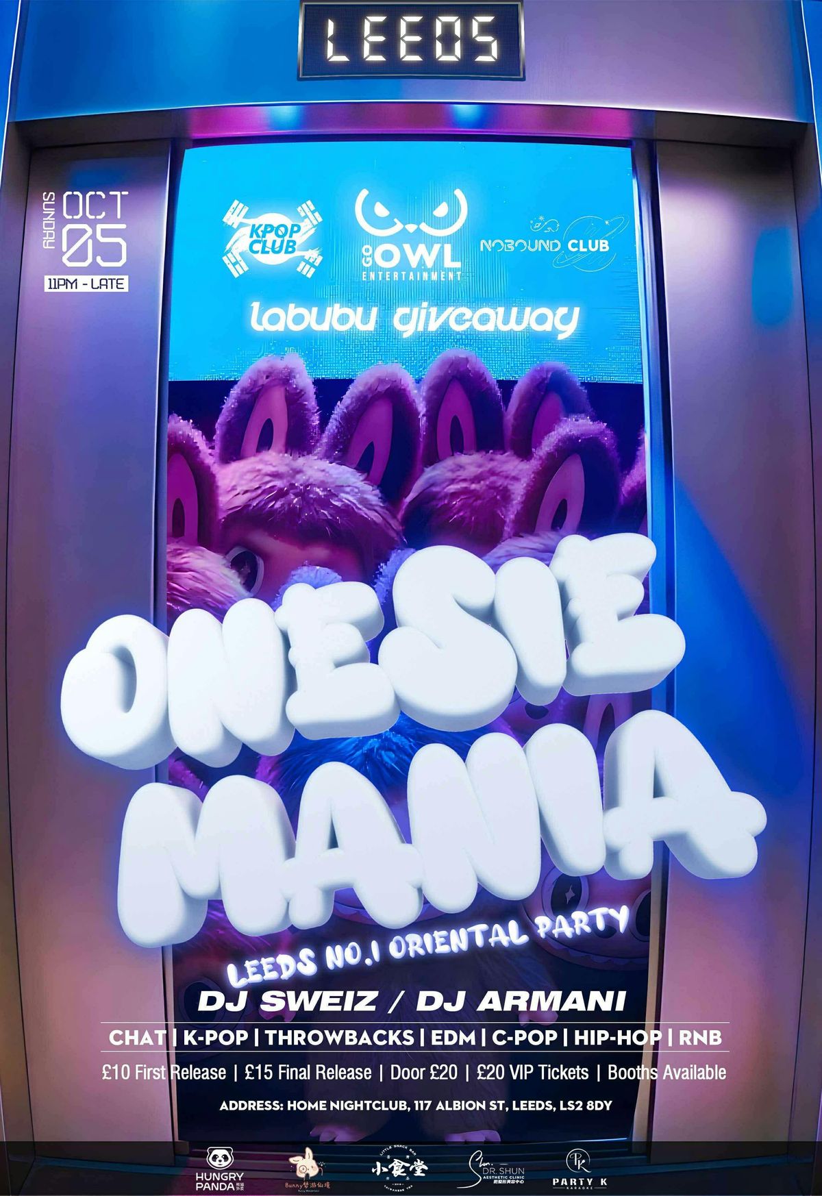 GO OWL x KPOP CLUB x NoBound : ONESIE MANIA \ud83d\ude80 (LEEDS)
