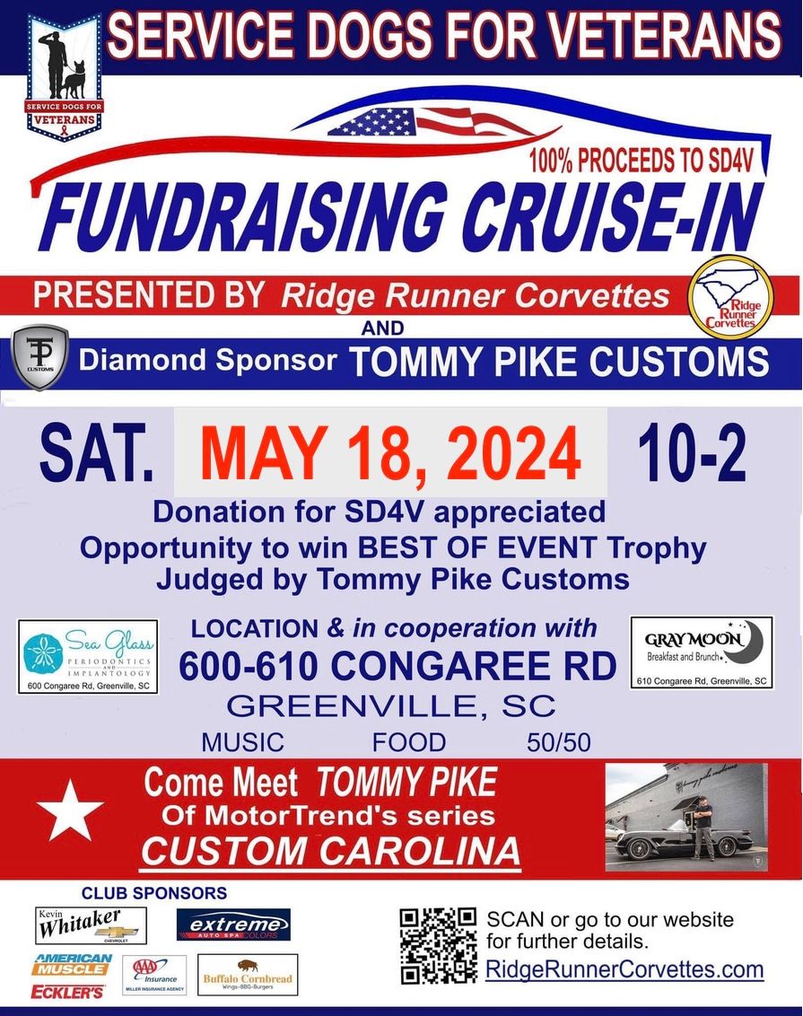 CRUISE-IN FOR SERVICE DOGS FOR VETERANS