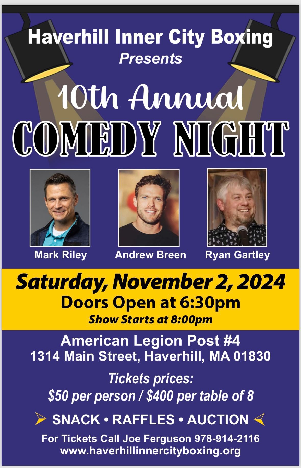 10th Annual Haverhill Inner City Boxing Comedy Show