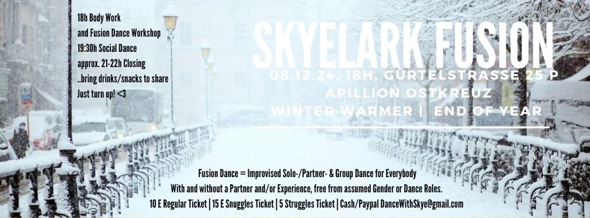 Skyelark Fusion Dance Berlin Sunday Eve Winterwarmer End of Year Papillion OSTKREUZ