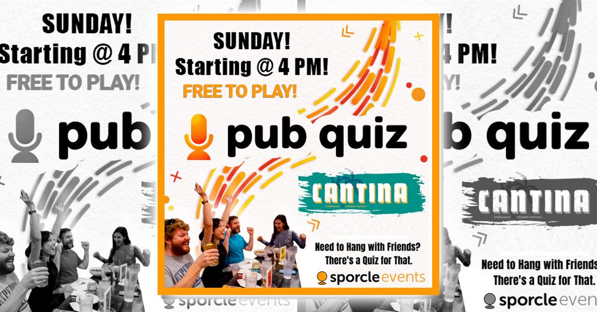 SUNDAY TRIVIA at Driftwood Cantina!