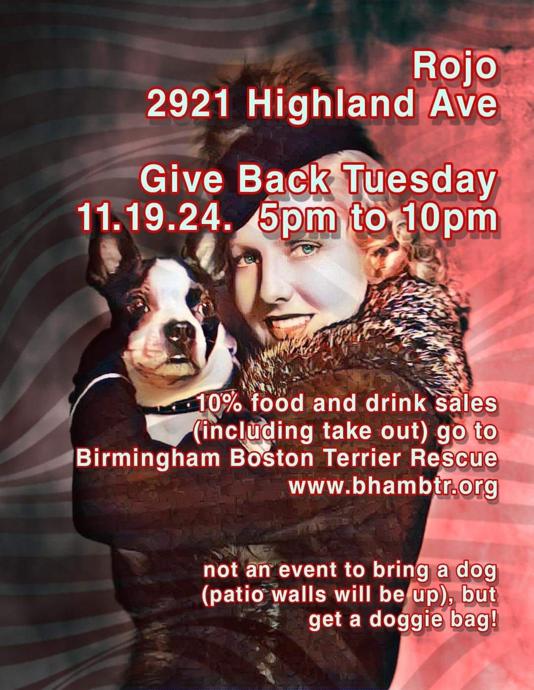 Bham Boston Terrier Rescue Fundraiser at Rojo