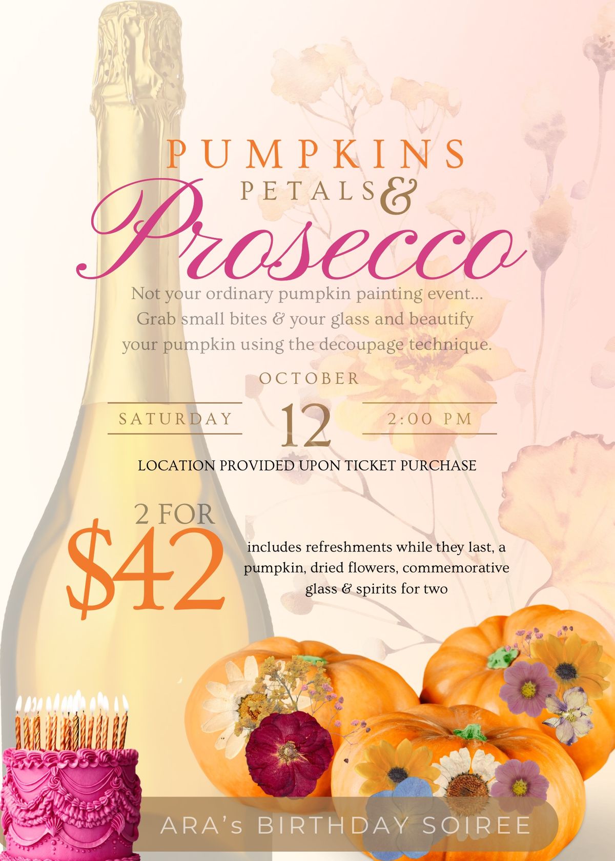 Pumpkins, Petals, & Prosecco