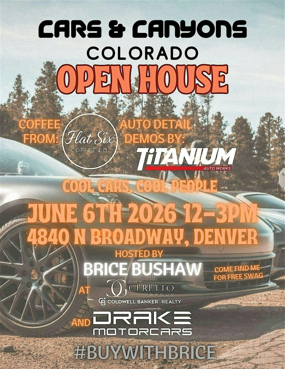 Cars and Canyons Colorado OPEN HOUSE @ Drake Motorcars