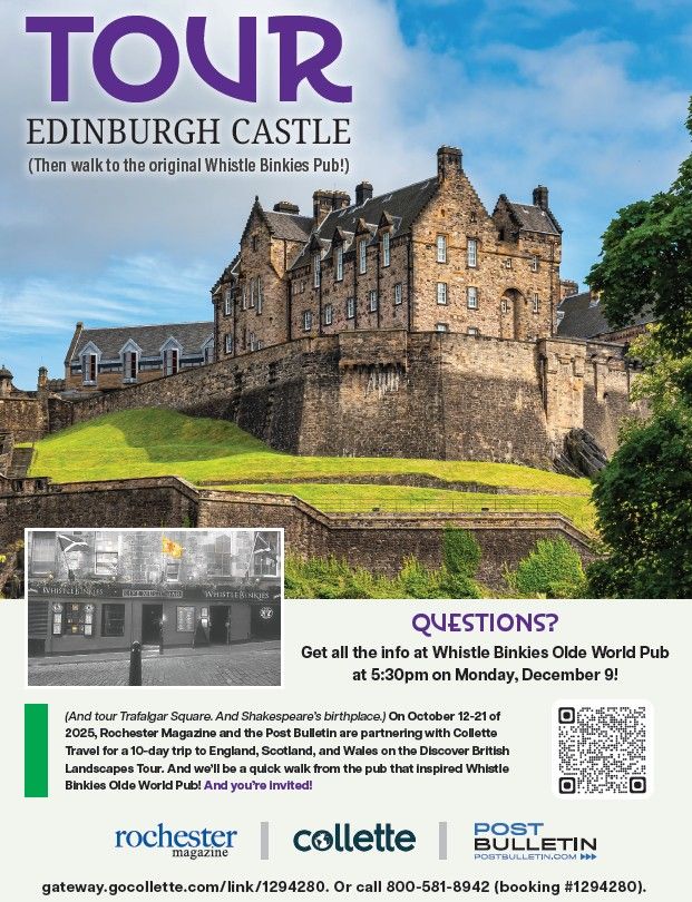 Informational Meeting: Rochester Magazine's Tour of Scotland, England, and Wales