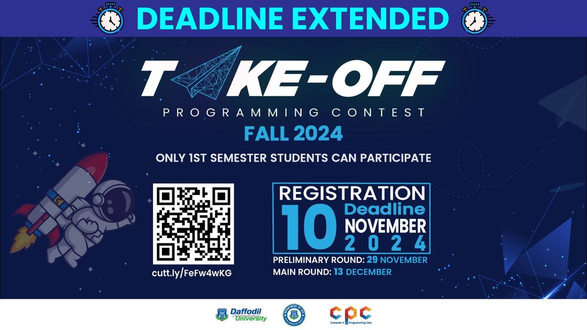 DIU Take-Off Programming Contest, Fall 2024