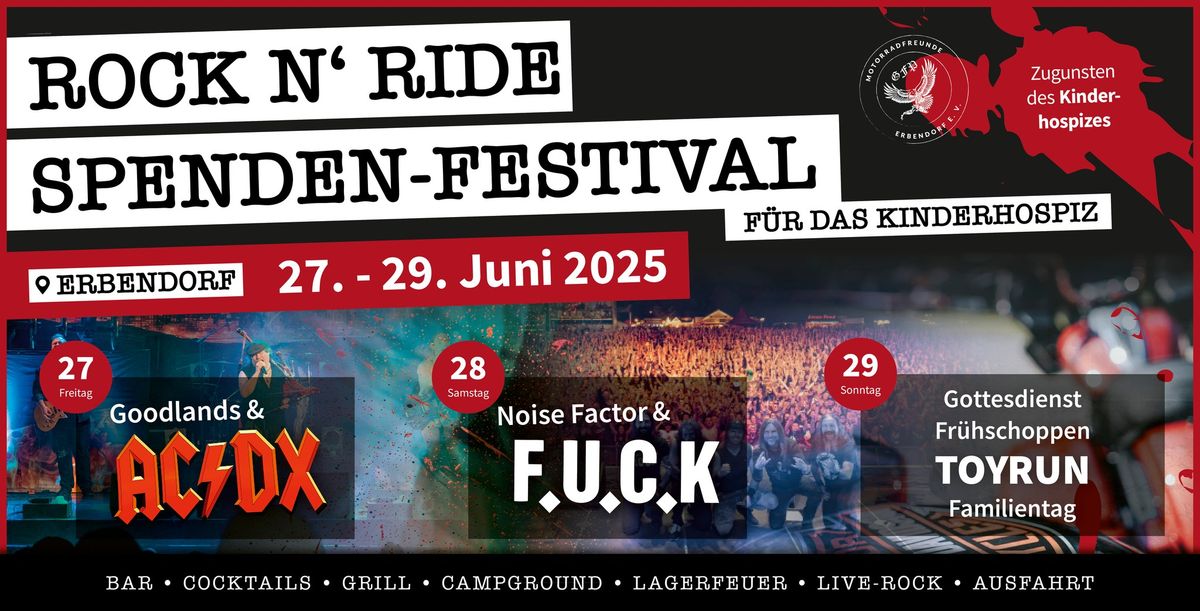 Rock n\u2018 Ride Spendenfestival 2025 in der Rohrm\u00fchle 