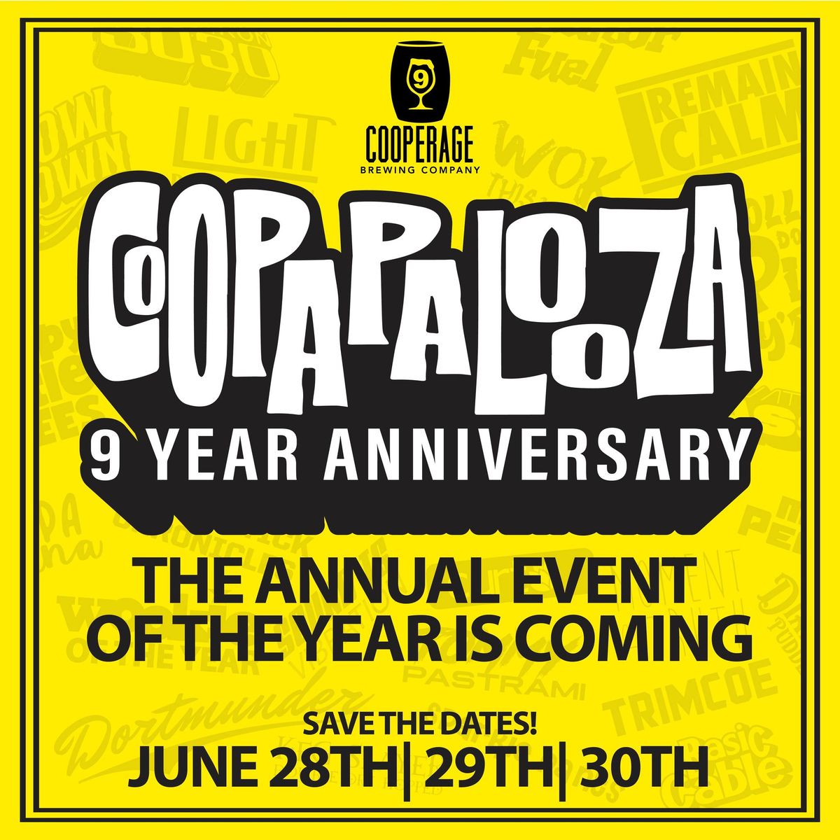 Coopapalooza 9 year anniversary weekend!